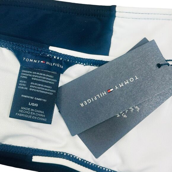 Tommy Hilfiger Color Block Bandeau Bikini Top - Size Large - Picture 6 of 6